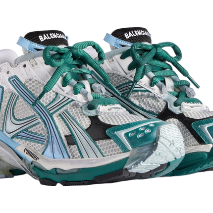 Men's Balenciaga Runner White Green Blue Shoes