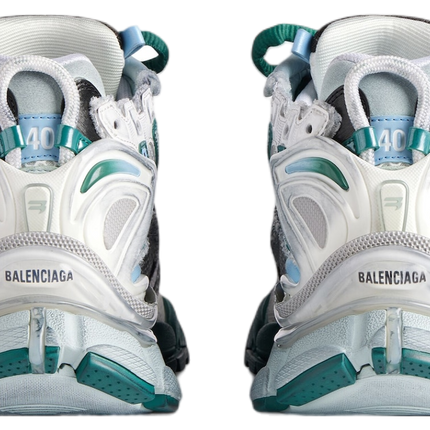 Men's Balenciaga Runner White Green Blue Shoes