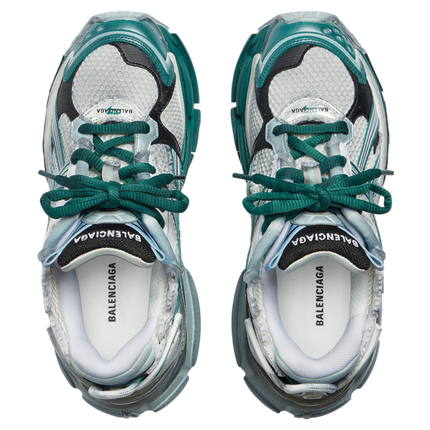 Men's Balenciaga Runner White Green Blue Shoes