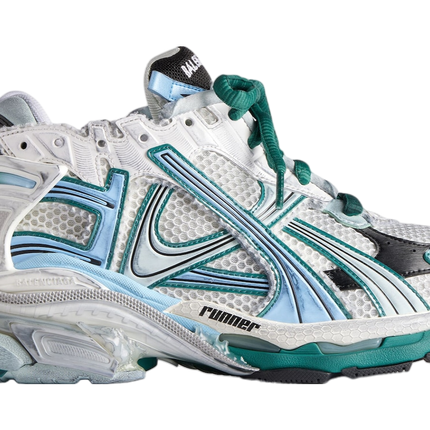 Men's Balenciaga Runner White Green Blue Shoes