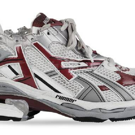 Men's Balenciaga Runner Trainers Sneaker In Dark Red Grey