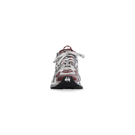 Men's Balenciaga Runner Trainers Sneaker In Dark Red Grey