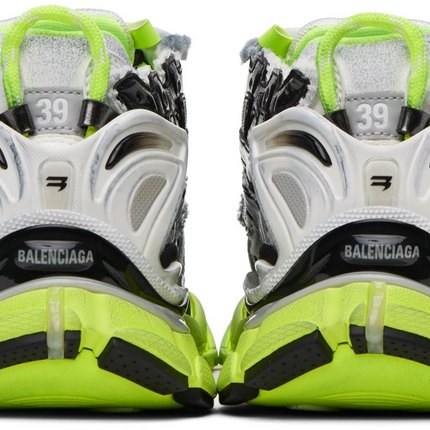 Men's Balenciaga Runner Two-Tone Sneaker In White & Black