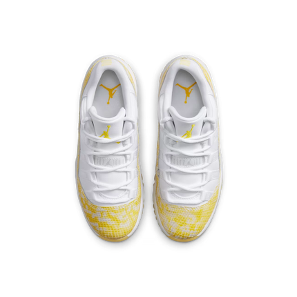 Men's Nike Air Jordan 11 Yellow Snakeskin Shoes