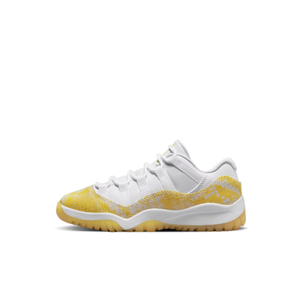 Men's Nike Air Jordan 11 Yellow Snakeskin Shoes