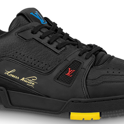 Men's Louis Vuitton LV Trainer Black Yellow Sneakers